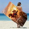 Super Squirrel City Sunset Beach Towel Patterned Sunscreen And Windproof Suitable For Swimming Pool Camping Travel