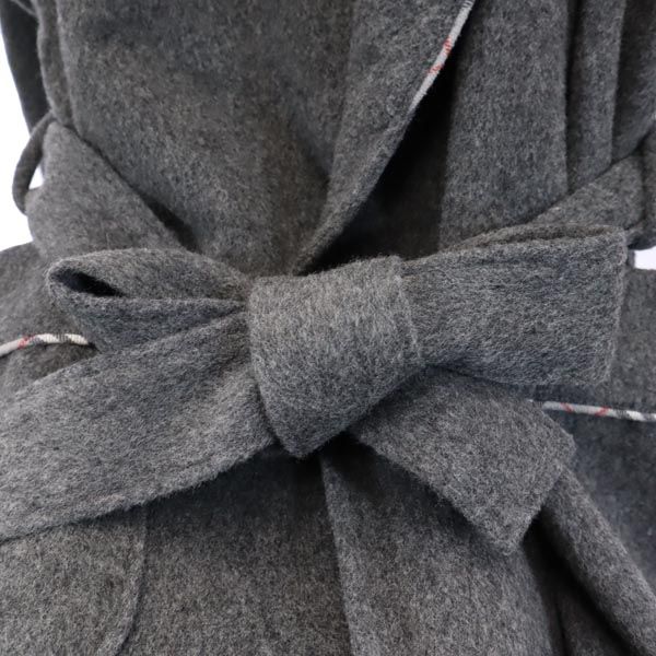 Burberry Hergestellt in Japan 100% Wolle Langarm Morgenmantel M Grau Loungewear Herren Gebraucht