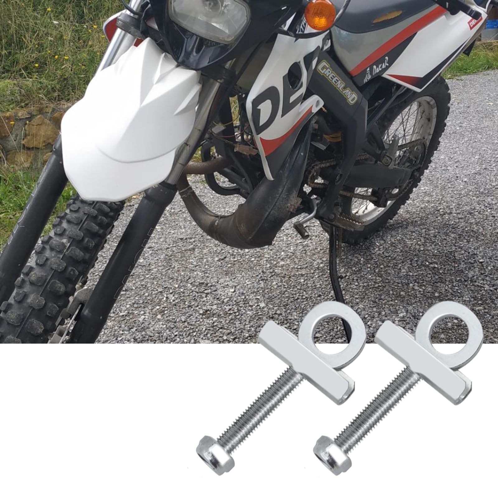 Chain Adjuster Chain Axle Adjuster Tensioner Bike 2 10 mm CG125 серебряный