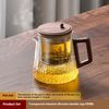 GIANXI 590ML Magnetic Lid Wooden Handle Teapot For Tea Transparent Tea Infuser Teapot Separation Filter Puer Tea Brewing Kettle