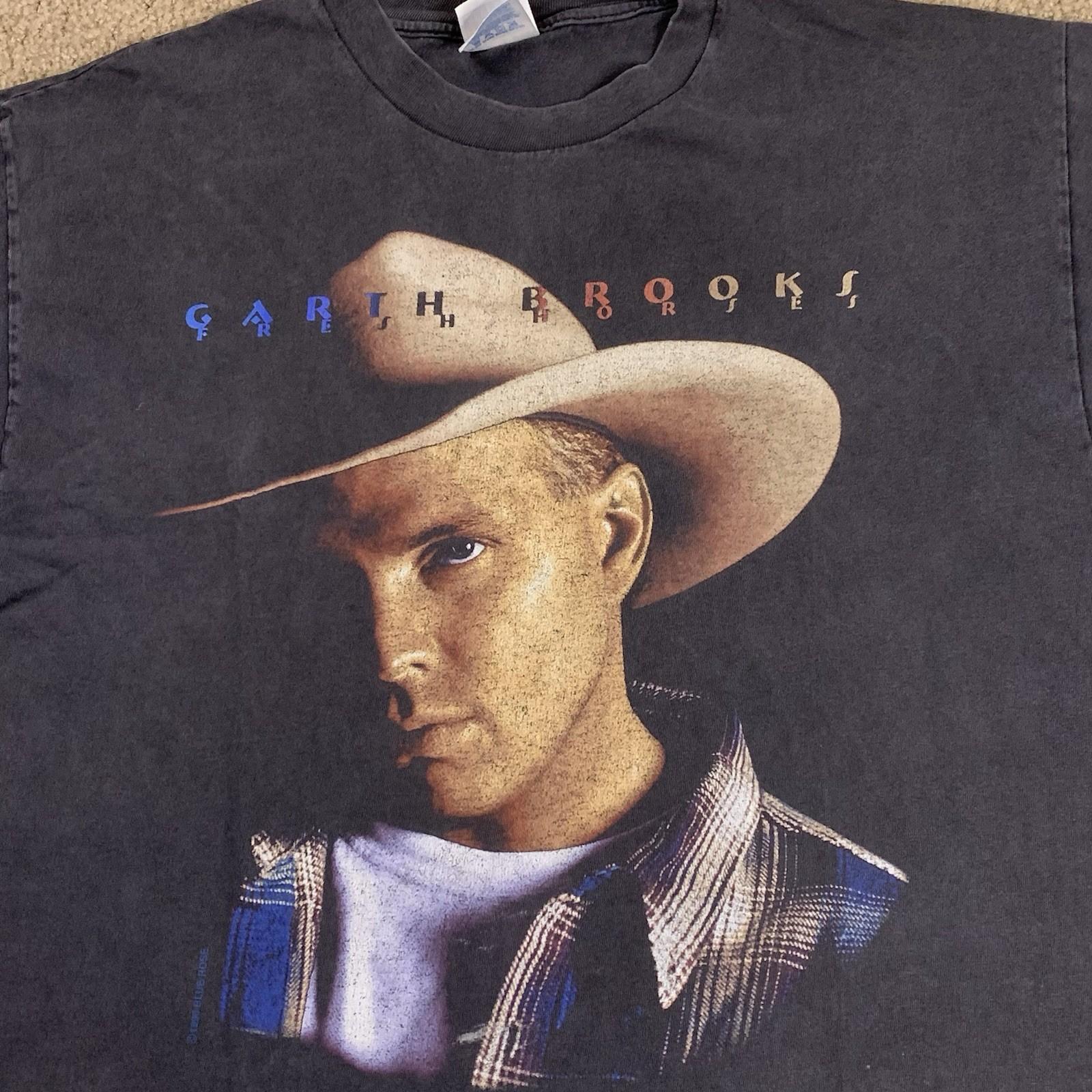 Vintage Garth Brooks Sz XL Shirt World Tour Fresh Horses Country Music 90s S
