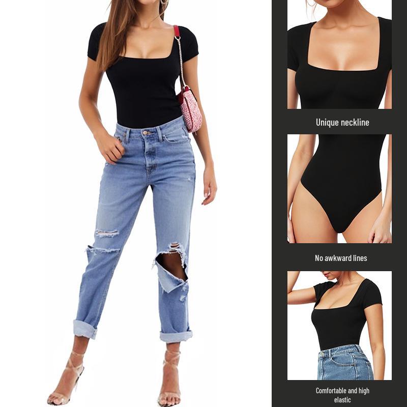 Seamless Quick-Dry Triangle Bodysuit: High-Elastic, Tight Fit, Perfect for Yoga & Fitness.