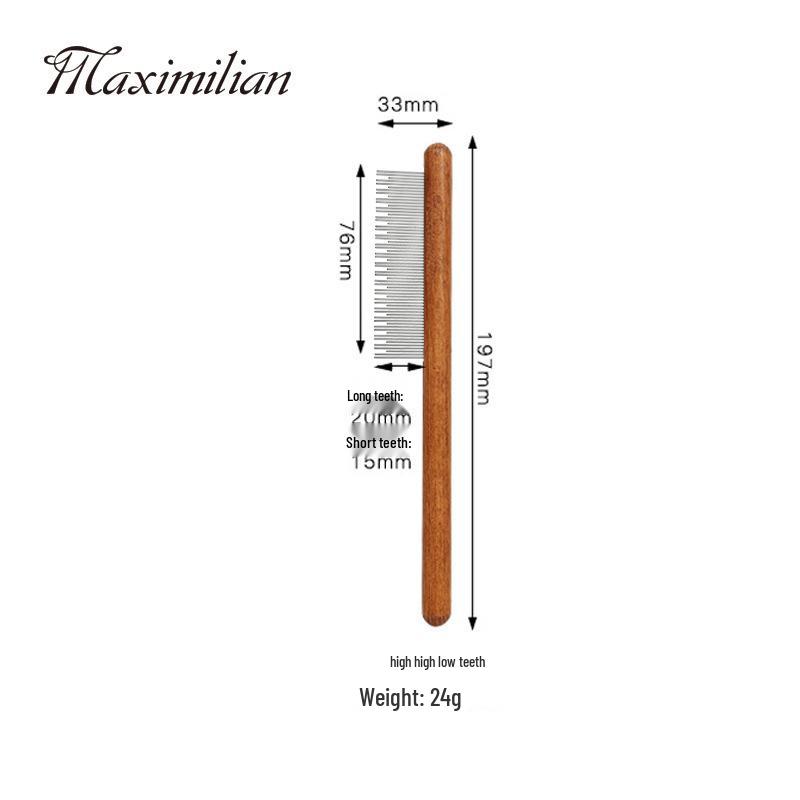 Антикварная расческа из цельного дерева для ухода за кошками и собаками
