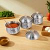 Dustproof Stainless Steel Sugar Bowl Silver Seasoning Jar Durable Salt Organizer  Coffee Storage