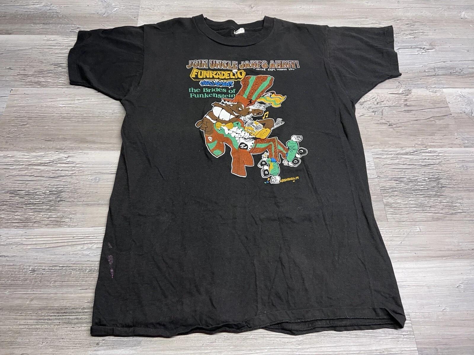 Vintage 1979 Funkadelic Uncle Jam Wants You T-Shirt Parliament P-Funk Fits Sz M 4XL