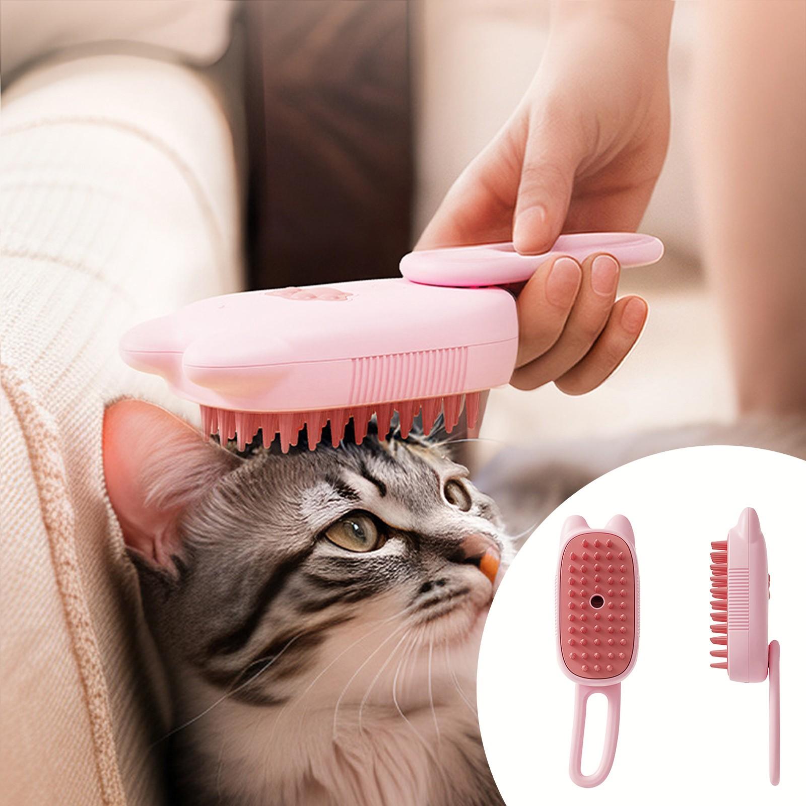 

Электрическая расческа-распылитель для домашних животных для кошек и собак, расческа-распылитель для массажа, удаление плавающих волос, средства для чистки домашних животных One Size розовый