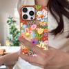 Artistic Full-Cover Gradient Floral Pattern Flexible Shockproof TPU Case for iPhone 17 Pro Max Air 16e 16 15 14 13
