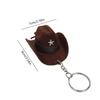 Velvety Leather Cowboy Hat Keychain Handcrafted Key Accessory for Women