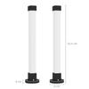 Set of Table Lamps with Remote Control App Bluetooth Synchronization with Music and Timer White