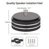 Monosaudio Speaker 400kg Weight Improved Audio Sound Vibration Compatible with 3M Tape and Screw for Home AV and Sound 4-Piece Insulators, Aluminum,