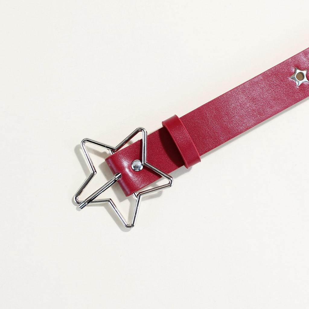 Grommet Waist Belt Punk Star Charm Skinny Chain for Cowboy Grunge Buckle Modern Waistband Waist Chain Studded Belt
