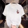 Men's T-shirts WhiteT Shirt for Men Casual Summer Wear Music Letter Print Tee Shirts Black Men Clothing Fashion