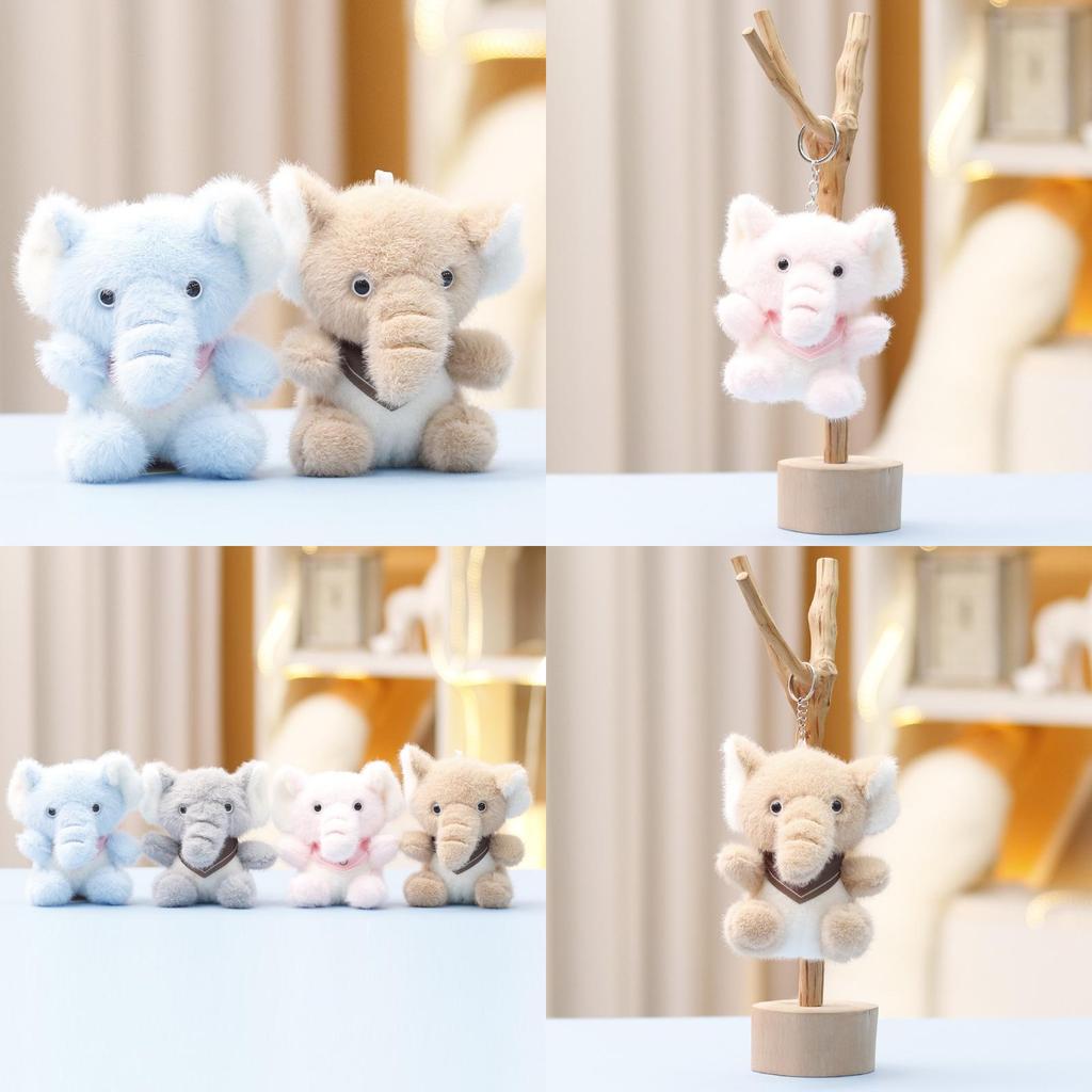 Cute Elephant Plush Doll With Pp Cotton Filling For Children Baby Gift Accessories