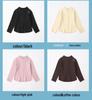 Children's 2025 Spring/Autumn Boys' Solid Round Neck Sweatshirt & Girls' Fashionable Korean-Style Shirt