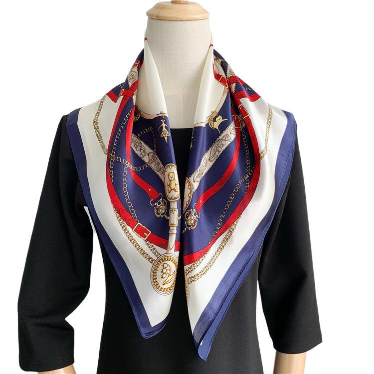 Spring Versatile Mulberry Silk Scarf Women'S Satin Silk 70 Square Scarf Spring And Summer Scarf Silk Scarf