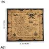 Mappa del Mar dei Caraibi Avventura Pirata Classica Vintage Vecchia Mappa del Mondo del Tesoro Decorazioni per Festa di Halloween Pirata Forniture Regalo per Bambini