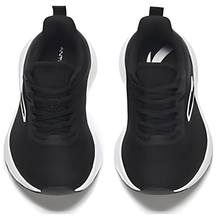 New Anta Cloud Journey Anti Slip Wear Resistant Low Top Running Shoes Men's Black White 112345538-10