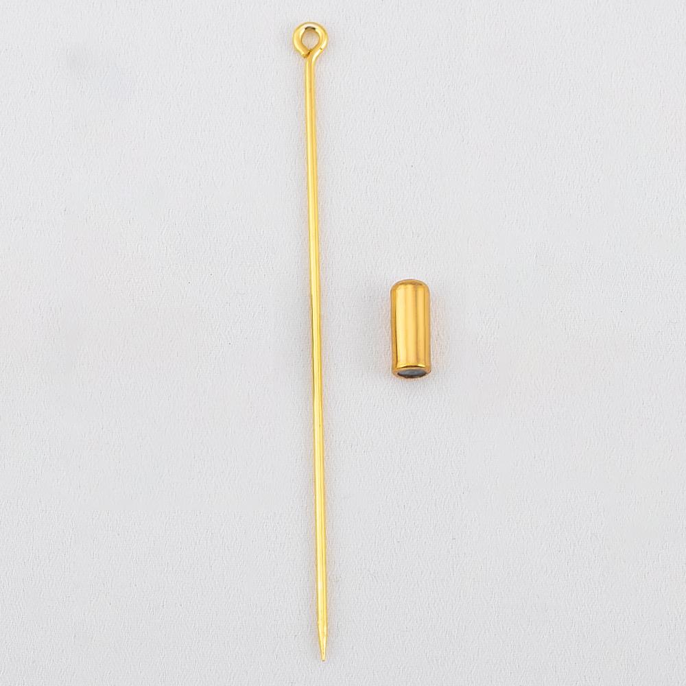 20pcs/lot 50/70mm Stick Metal Brooch Base Pin Safety Stopper Needle for DIY Lapel Badges Hat Jewelry Making Accessories Supplies