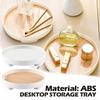 Desktop Storage Tray 23x4.5cm - ABS Round Design Cosmetic Organizer Nordic Style
