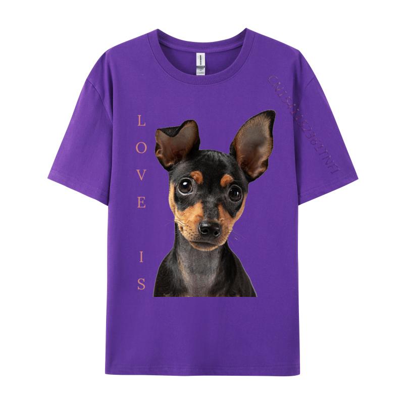 Maglietta Pinscher Nano Mamma Papà del Cane T-shirt Amore Cucciolo Magliette per Animali Domestici Ultimo Modello Camisa Manica Corta Magliette Unisex Top Casual T-shirt