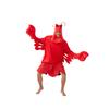 Red Lobster Costume Unisex Funny Sea Animal Outfit Novelty Marine Creature Suit for Halloween Cosplay Party