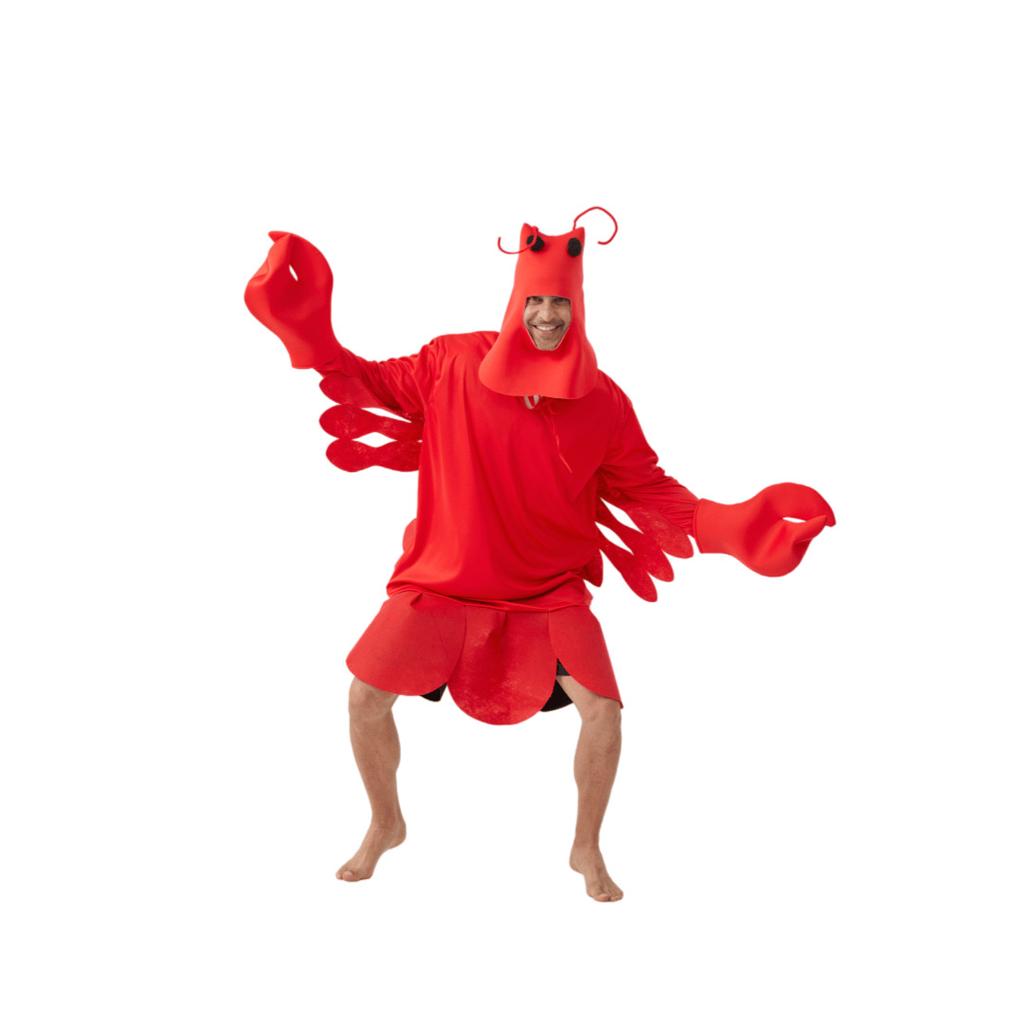 Red Lobster Costume Unisex Funny Sea Animal Outfit Novelty Marine Creature Suit for Halloween Cosplay Party