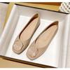 Soft Leather Soft Sole Temperament Square Head Single Shoes Women's Spring and Autumn 2025 New Evening Shoes Lightweight Flat Bottom Versatile Grand