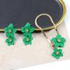 OT Buckle Flower Jewelry Set Exaggerated Pendant Jewelry Suit Flower Necklace Earrings Set  Girls