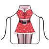1PC Santa Claus Theme Baking Christmas Apron Home Cooks Apron for Cooking Funny Cartoon Printed Dress-Up & Role Play Unisex