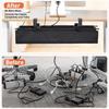 Under Desk Cable Management Box Hidden Cord Organizer with Strong C Clamp for Office Home Black Fabric