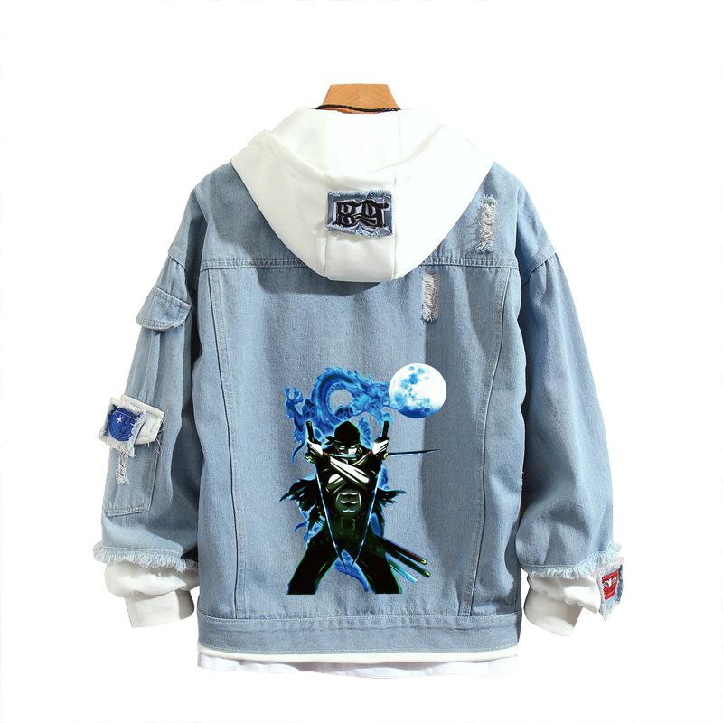 Buy Anime Denim Jacket Hoodie Man One 