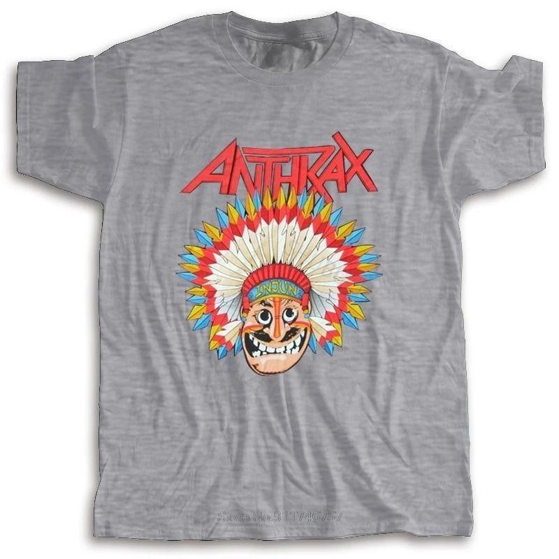 Anthrax Thrash Heavy Metal Hard American Rock Musik Band Schädel Coole T-Shirts Herren Damen T-Shirt Hip Hop Street Harajuku Weiblich Männlich Kleidung