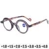 Vintage Round Far Sighted Eyeglasses for Women Men Anti-blue Light  Reading Glasses Presbyopia Eyewear Diopters +1.0 To +4.0