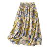 Oil Painting Half Skirt Female Summer Long Floral Skirt Summer Loose Skirt