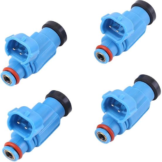 4PCS Fuel Injectors for Kawasaki JET SKI 12F 2003-2007, for STX 12F 2004-2016+ STX 15F LX STX 160 SX-R 4 Holes Fuel Injector Assembly Replacement