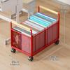 Compact Under Desk Storage Cart with Wheels And Handle Mobile File Organizer Magazine Basket Toy