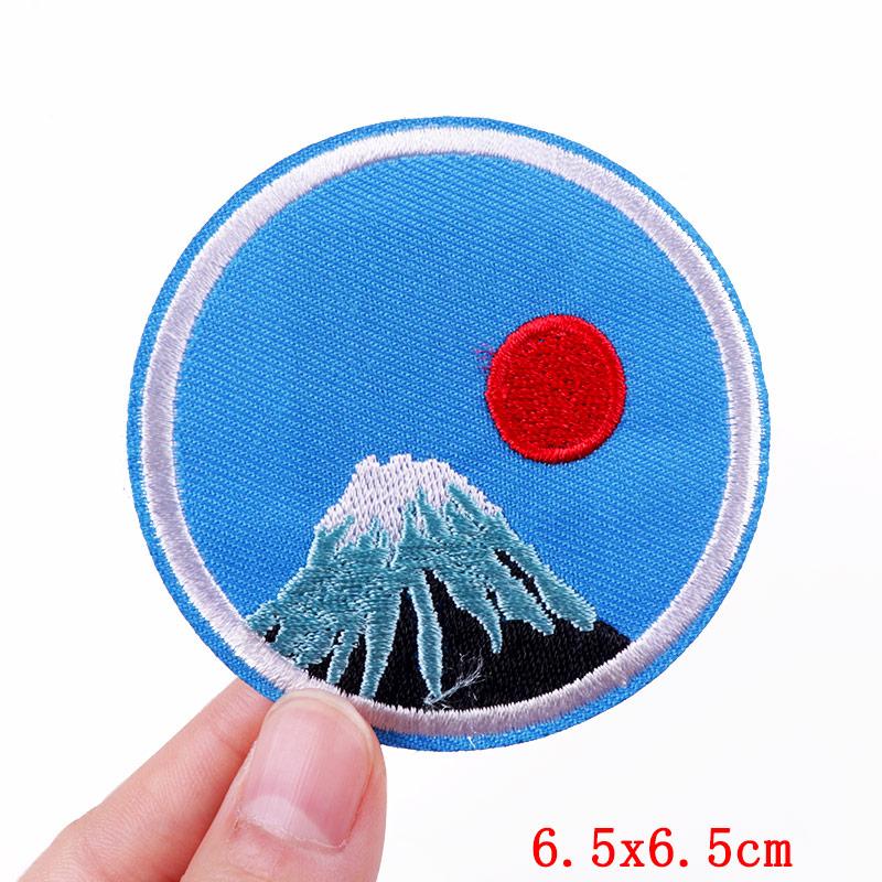 Abenteuer / Van Gogh Aufnäher Bergabenteuer Camping Gestickte Aufnäher Aufbügel-Aufnäher Für Kleidung Kamera Aufnäher Aufnähen Abzeichen DIY