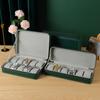PU-Leder Reißverschlusstasche Uhr Schmuck Kollektion Aufbewahrungsbox Uhr Geschenk Organizer Schmuck Vitrine für Männer und Frauen