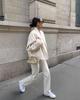 New Women's 2025 Autumn/Winter V-Neck Woolen Coat – Loose, Lazy Style for a Chic European and American Look
