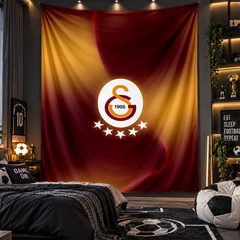 Arazzo da Appendere a Parete Tessuto Stampato Galatasaray FC per Soggiorno Camera da Letto Decorazione Casa