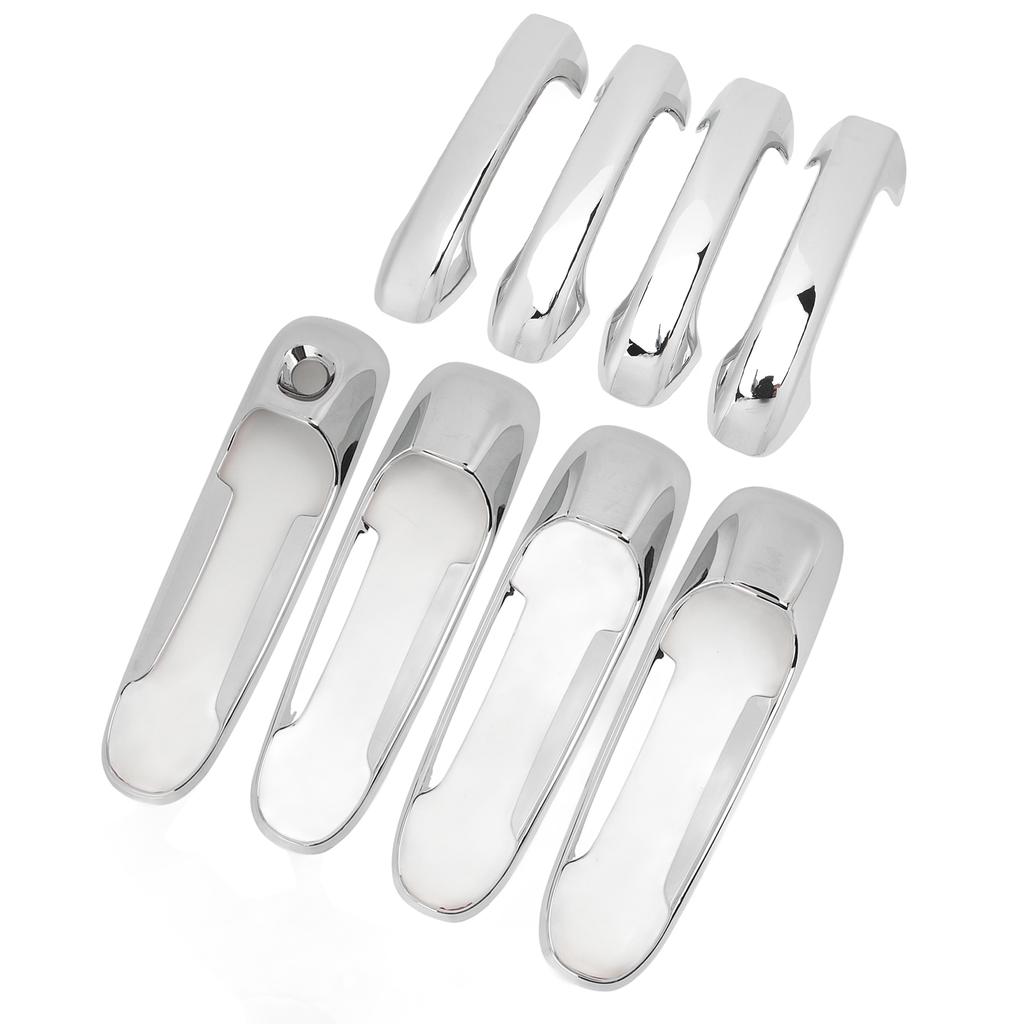 4PCS Chrome Door Handle Cover Anti Scratch Car Left Right Side Handle Cap Replacement for Dodge RAM