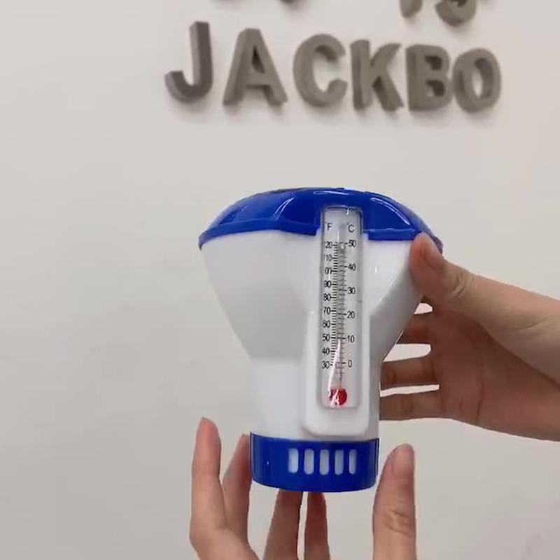 Swimming Pool Floating Chemical  Dispenser With Thermometer Disinfection