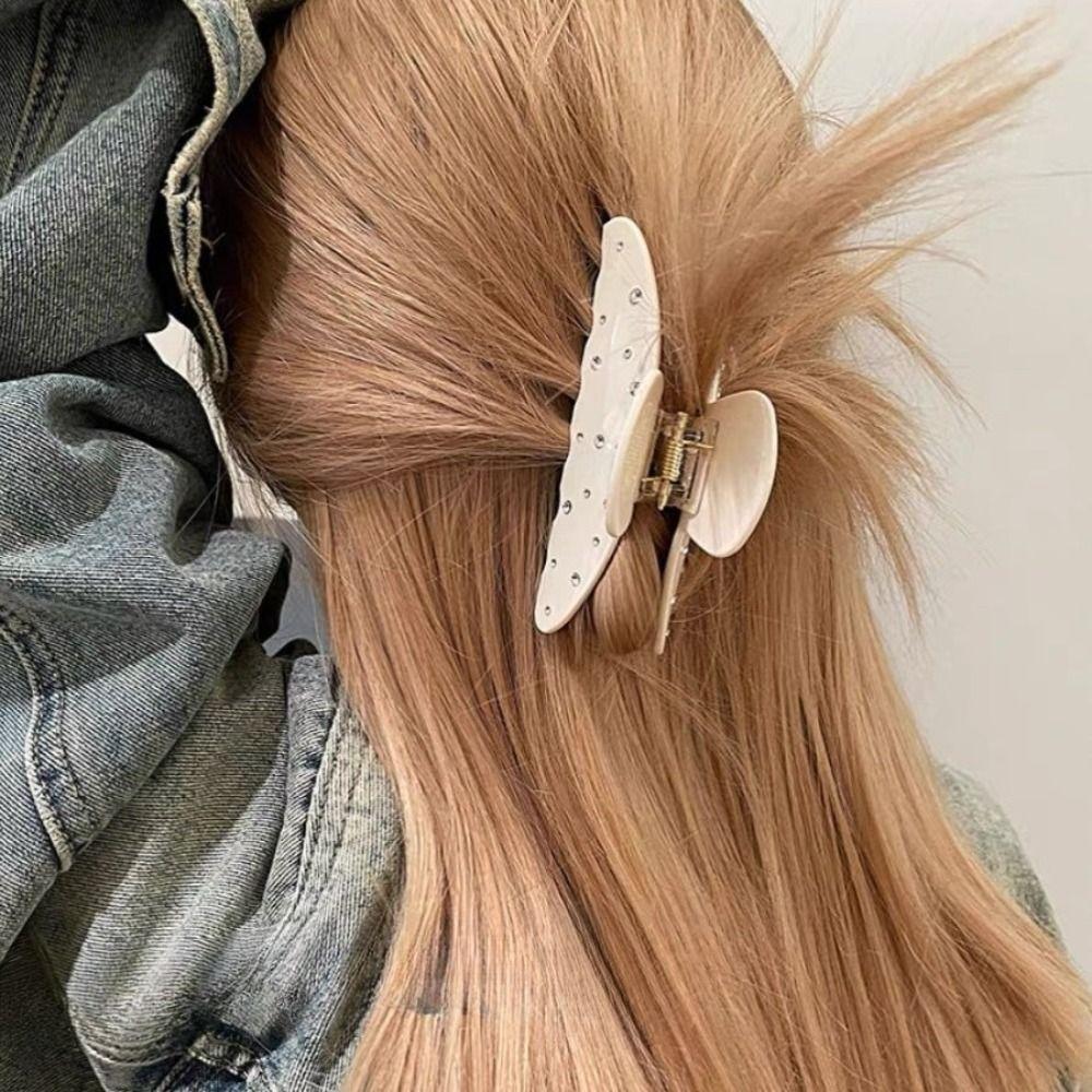 Colorful Rhinestone Hair Claw Korean Style Acetic Acid Shark Clip Gifts Hair Claw Clip  Ladies