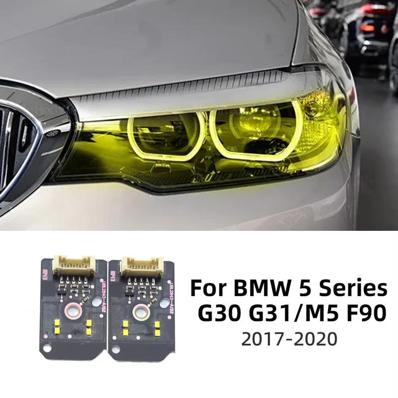 DRL LED Boards Trim for BMW 5 Series G30 G31 F90 M5 2017 2018    Headlight Daytime Running Light Angel Eyes Lemon Yellow