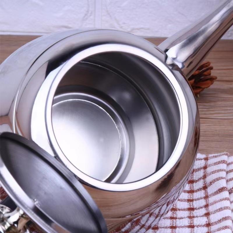 Kettle Tea Stainless Steel Teapot 1.2L/1.5L/2L Stove Metal Coffee Pot Pot For Hotboiling Pots Gas Induction Home Camping Decor