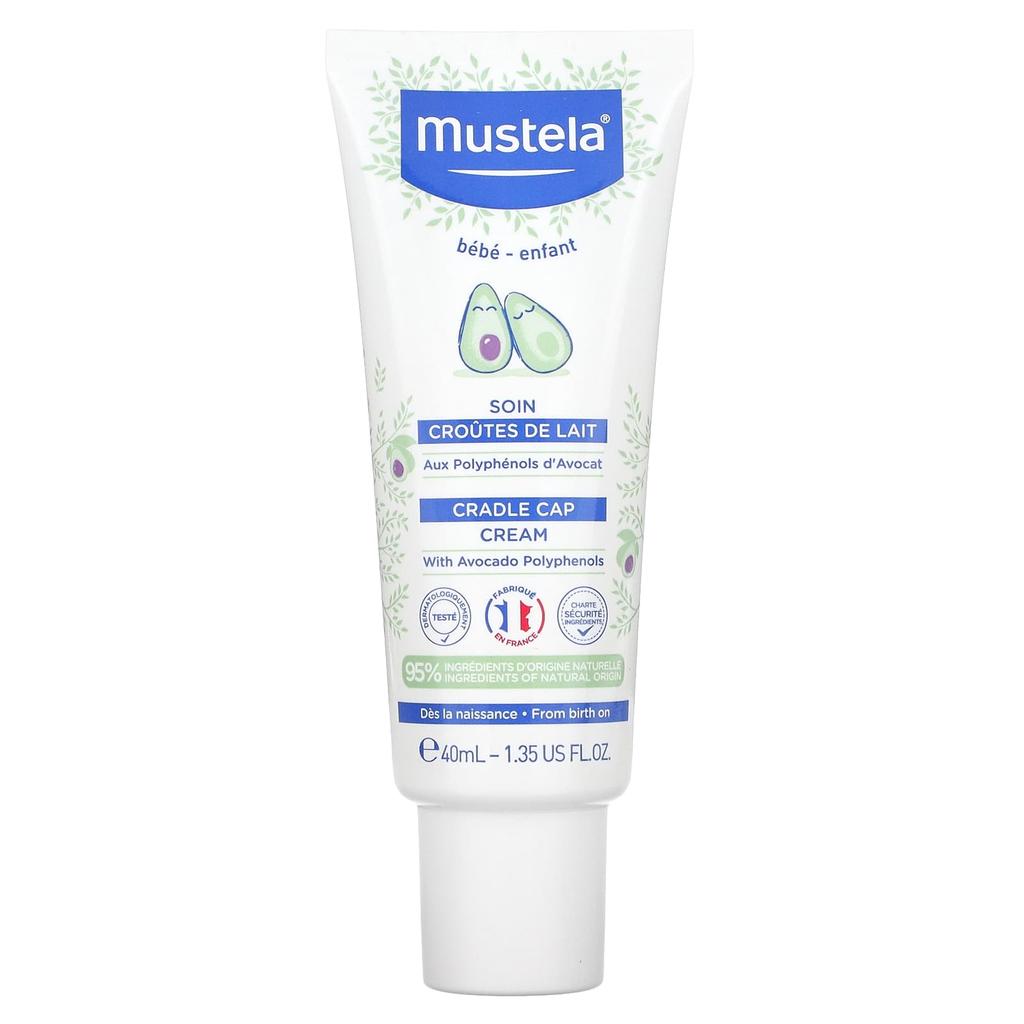 Mustela, Cradle Cap Cream, Fragrance-Free, 1.35 fl oz (40 ml)