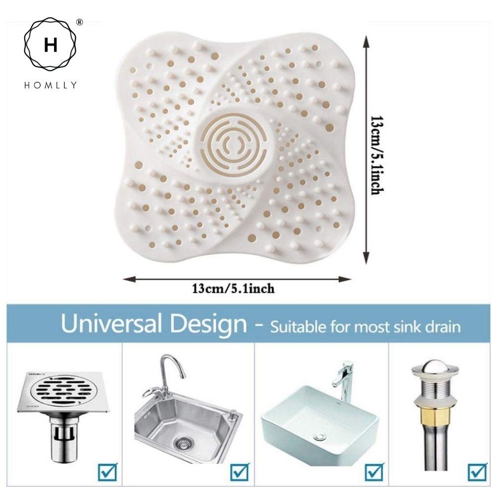 Homlly Hair Catcher Shower Drain Cover (X4 PCS)