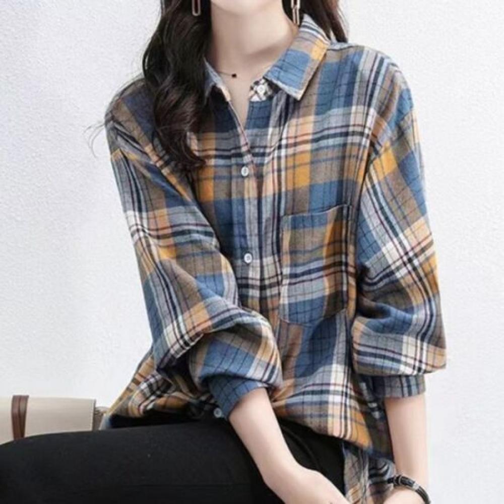 Navava Casual Check Long Sleeve Shirt Nb1756