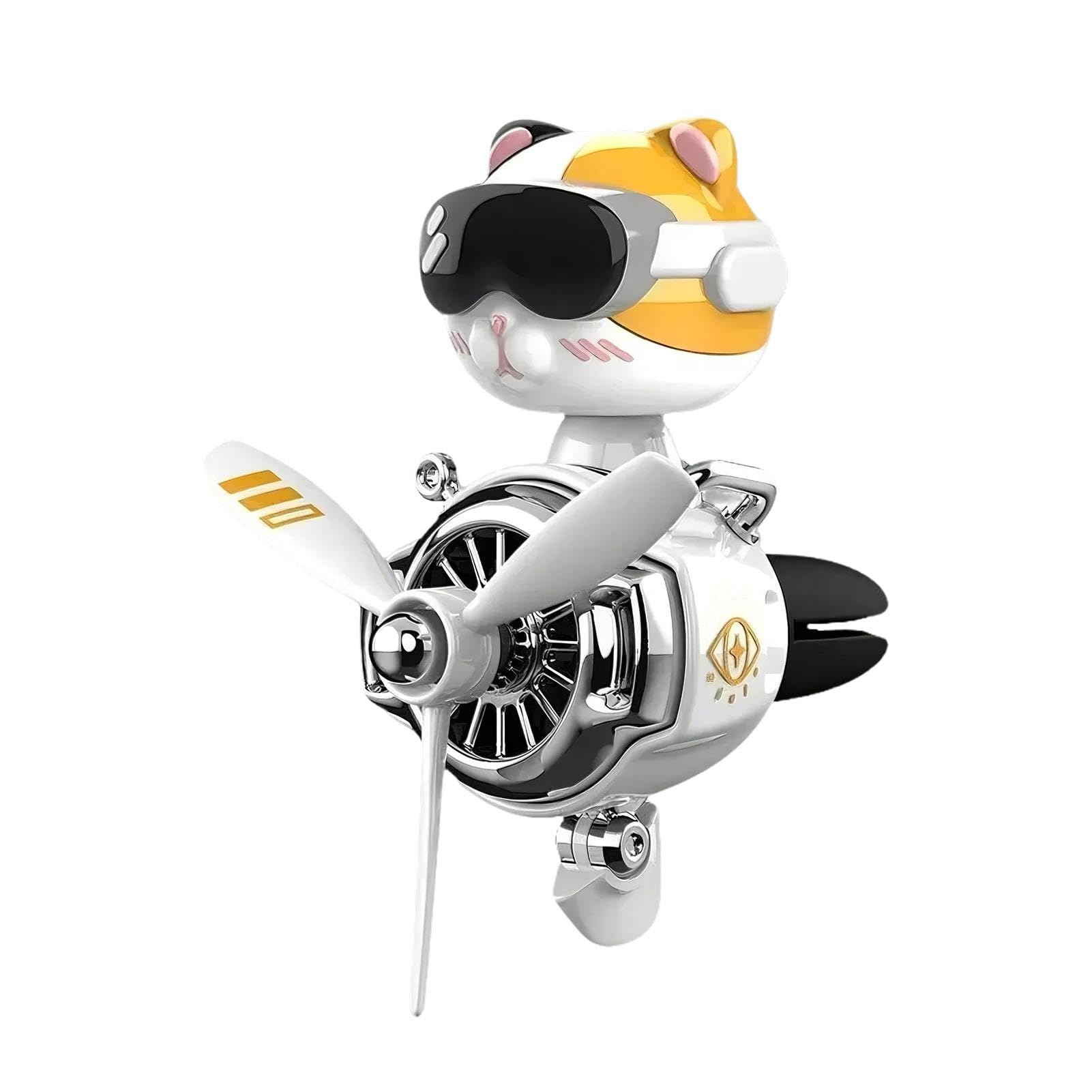 Propeller Car , Car Vent Propeller, Cute Cat Pilot - Creative Car a