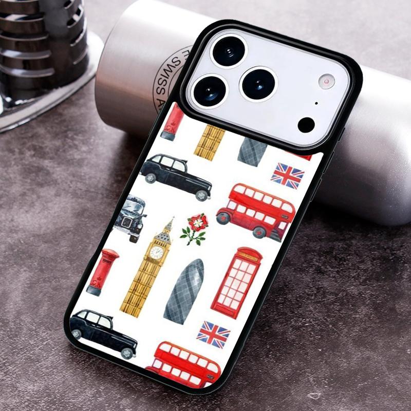 London Bus England Big Ben Phone Case for iPhone 17 16 15 Pro Max Air 14 13 12 11 Plus Shockproof Capa Cover
